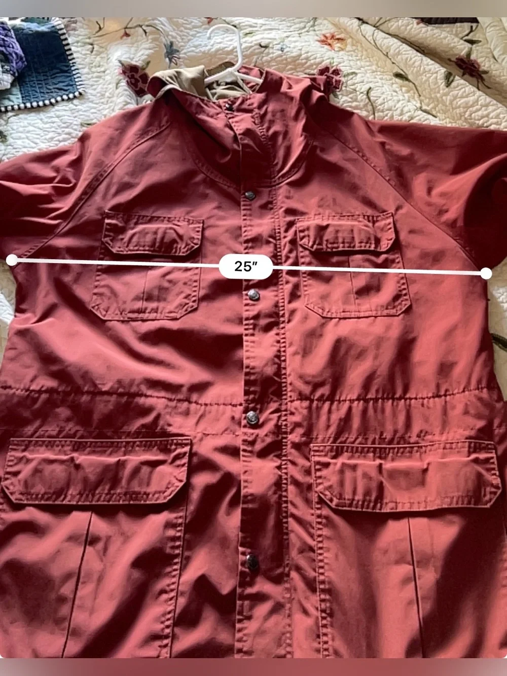 REI Natural Comfort Mountain Parka Hood Mens Size L Burnt Red/ Orange Vintage